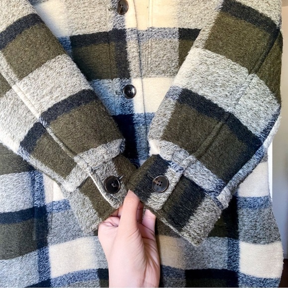 Madewell Shirt-Jacket Belrose Shacket Fuzzy Check Fall Maran Plaid XXS EUC - Picture 6 of 14